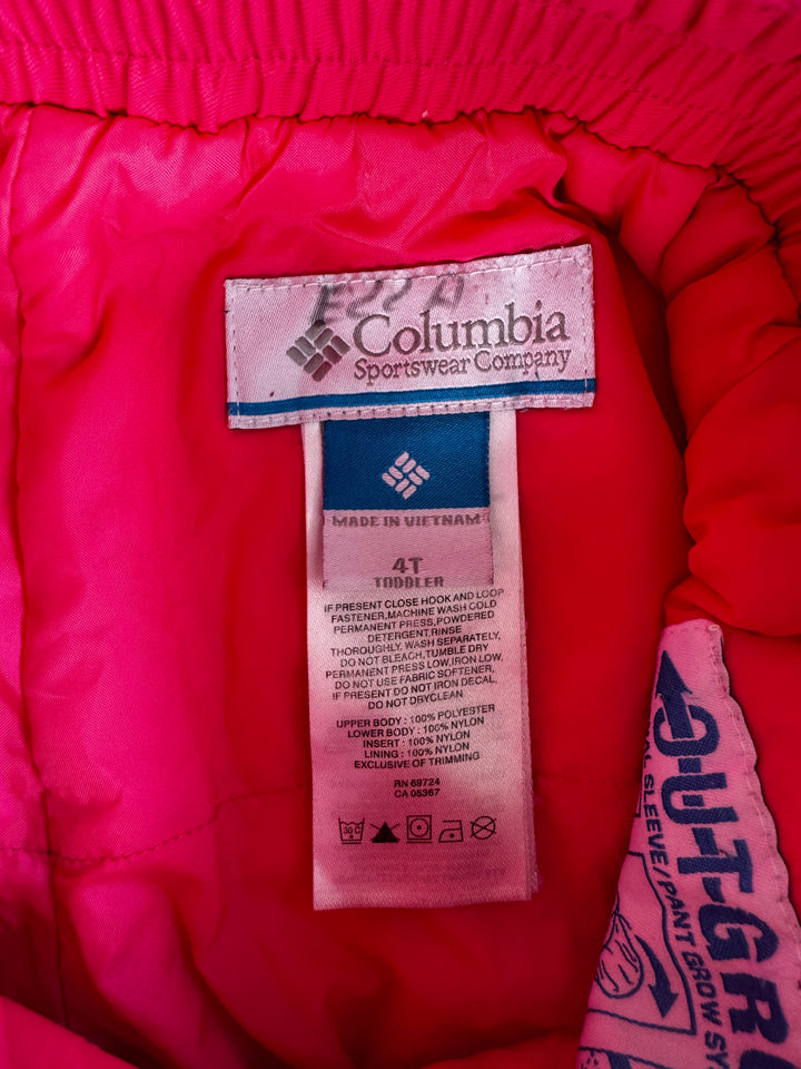 Columbia Kids Ski Pants Pink 4 Years