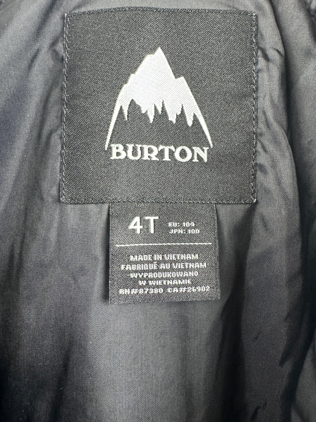 Burton Kids Ski Overall Pants 4 Yers
