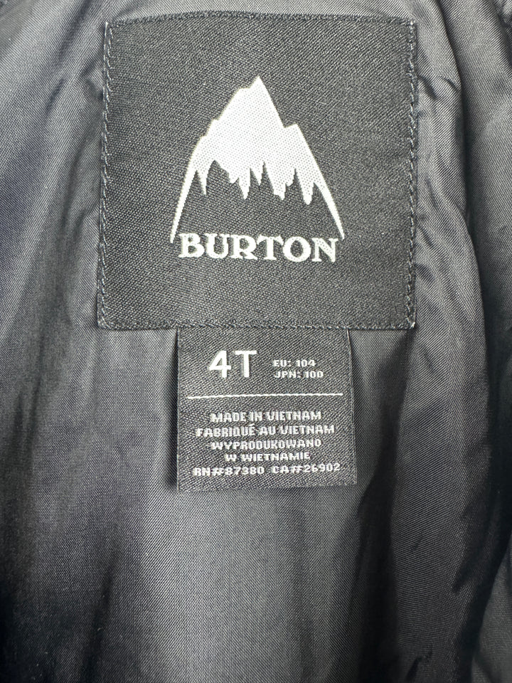 Burton Kids Ski Overall Pants 4 Yers