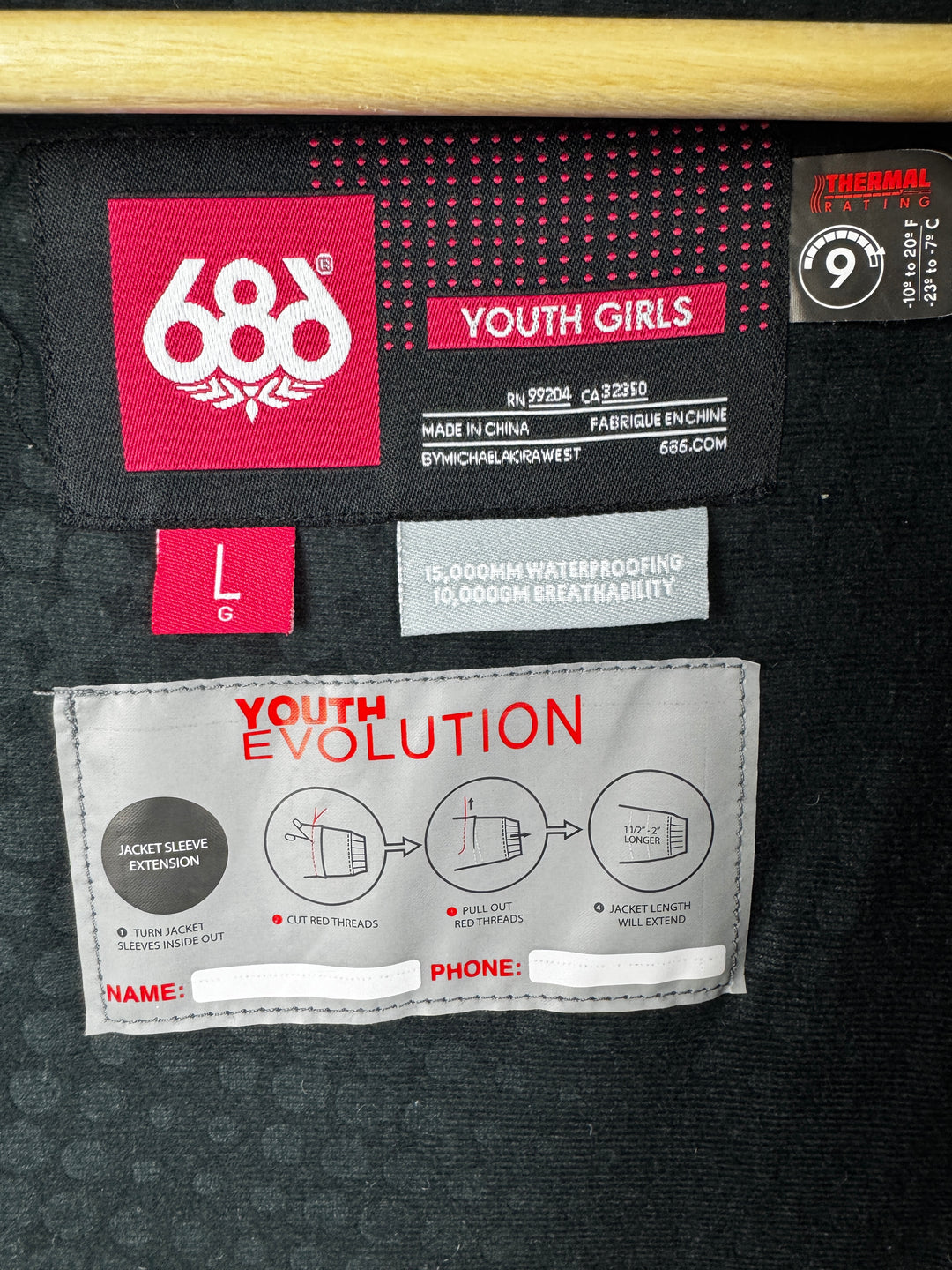 686 Youth Ski Jacket 12 Years