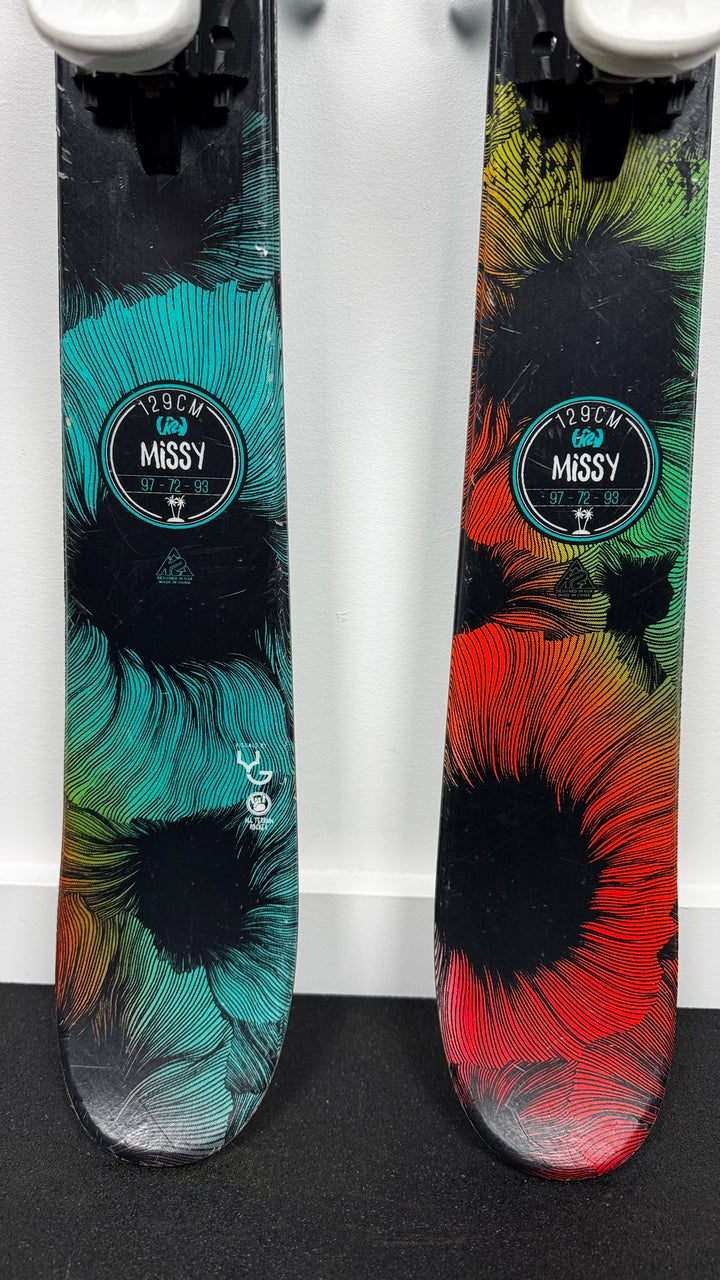 K2 Missy Twin Tip Kids Skis 129cm
