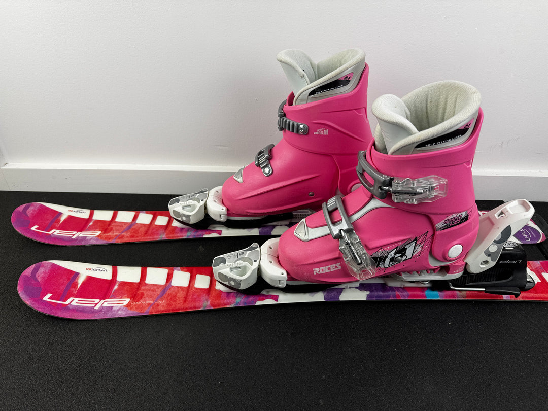 Roces Pink Adjustable Kids Ski Boots Sizes 19-22 Mondo