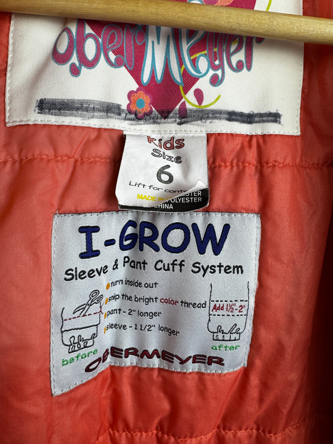 Obermeyer Kids Ski Jacket Size 6 Years