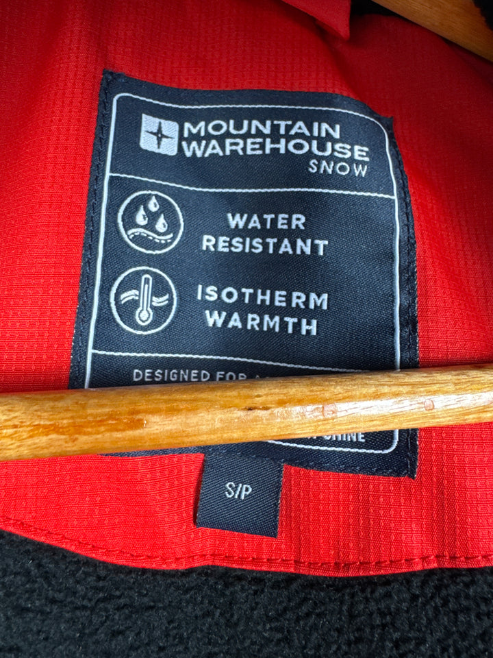 Mountain Warehouse Adults Snow Jacket Black/Red Size S/P
