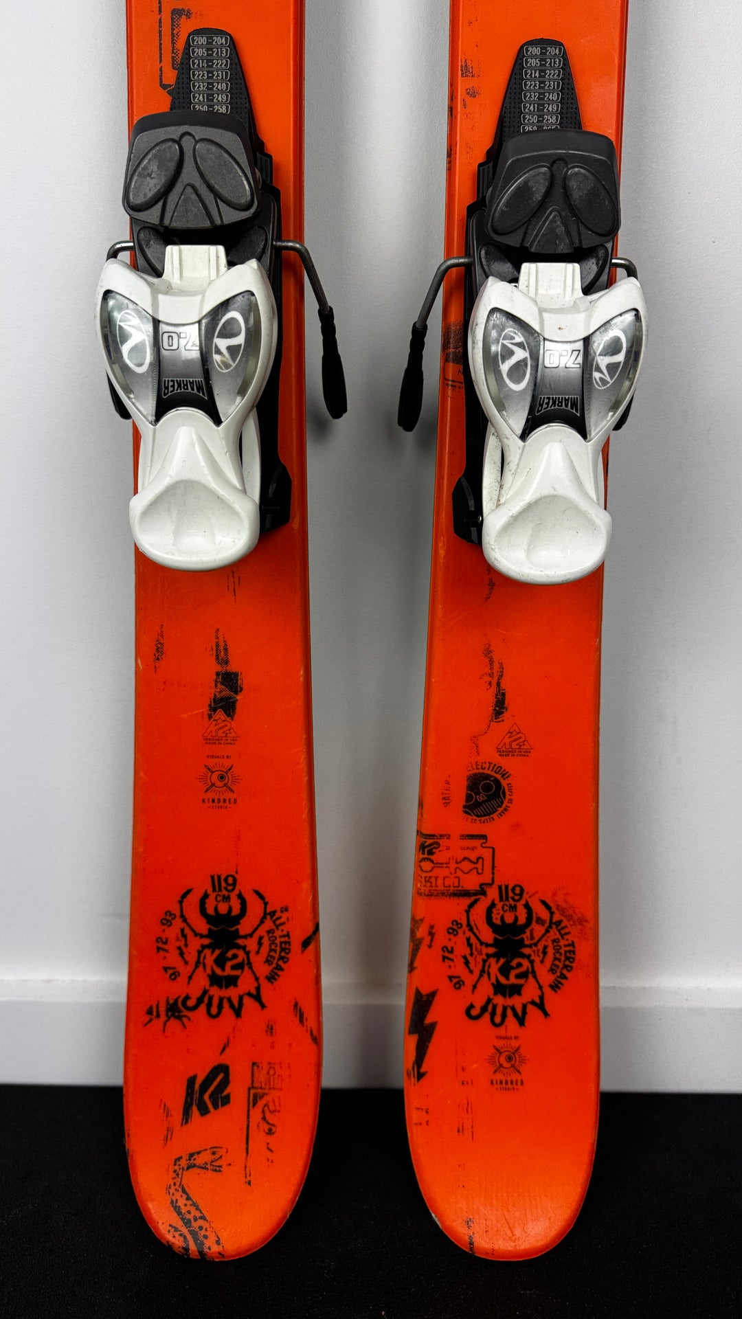 K2 Juvy Kids Freestyle Twin Tip Skis 119cm