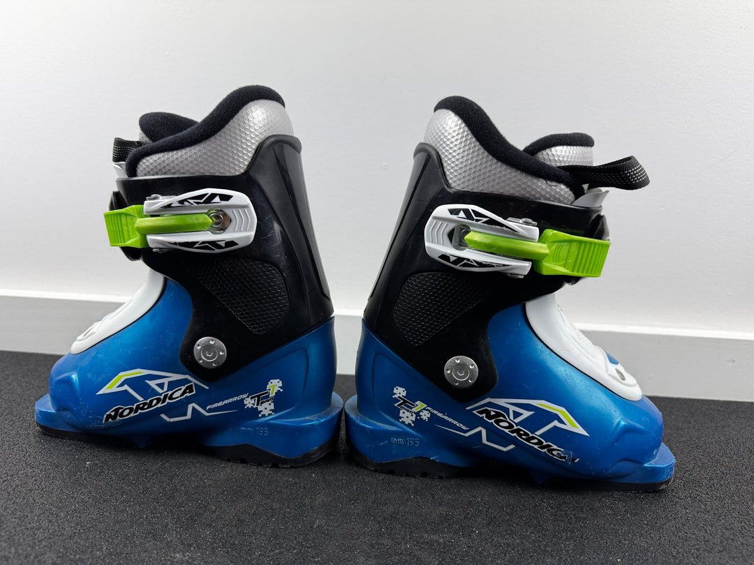 Nordica Team 1 Firearrow Kids Ski Boots Size 14-15.5 Mondo