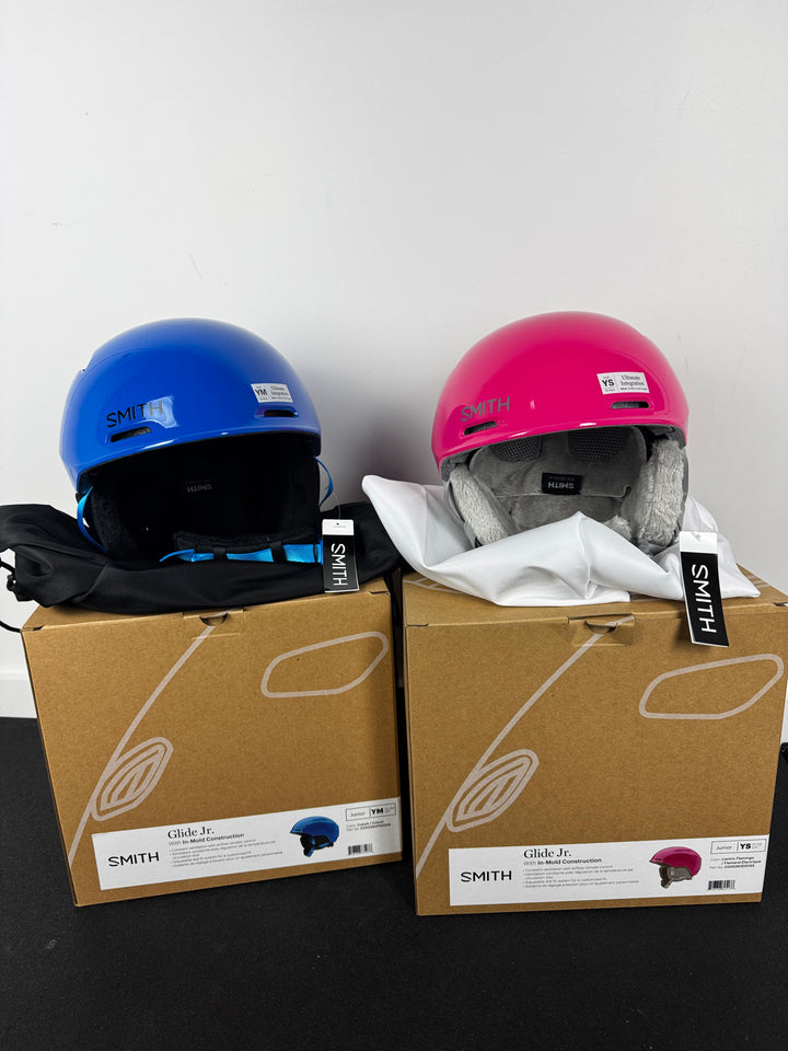 New Smith Glide Jr Helmets | Pink | Blue