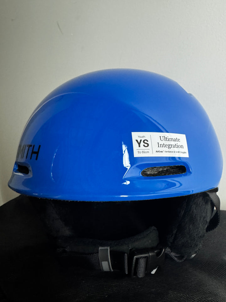 New (Seconds) Smith Glide Jr Helmet Blue YS