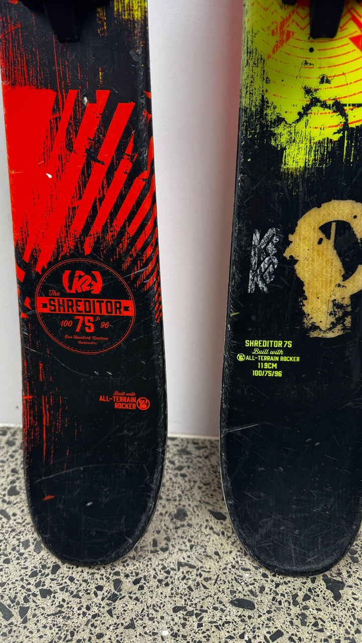 K2 Shreditor 75 Freestyle Kids Skis 119cm
